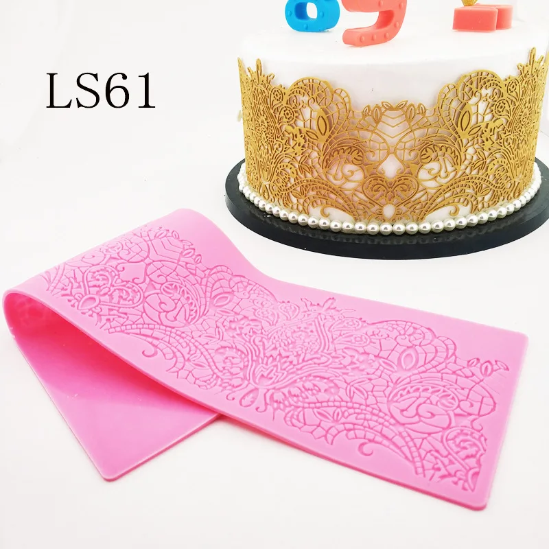 New Lace Print Mold Cake Lace Lace Silicone Mold Chocolate DIY Baking Fondant Tool LS61