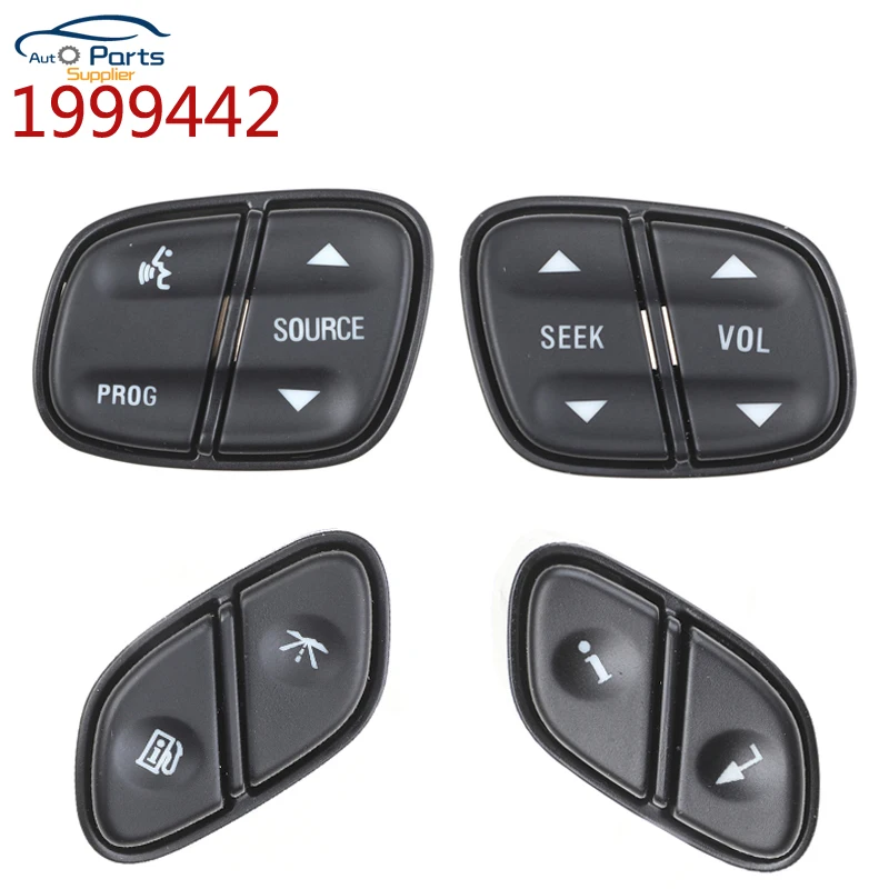 

4Pcs 21997738 21997739 1999442 1999443 seek and Volume Radio Control Switch For Chevrolet Silverado 2003-2007 For GMC Sierra