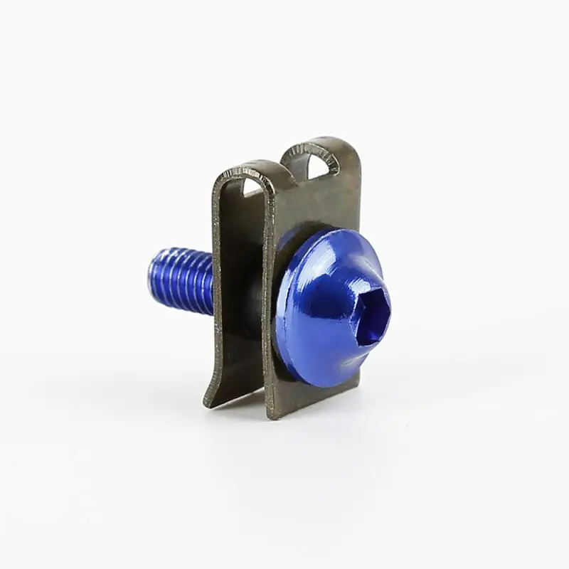 Universale 10 pz/set vite a guscio per moto 5mm M5 bulloni per carenatura in alluminio Clip di fissaggio vite dadi a molla accessori per moto