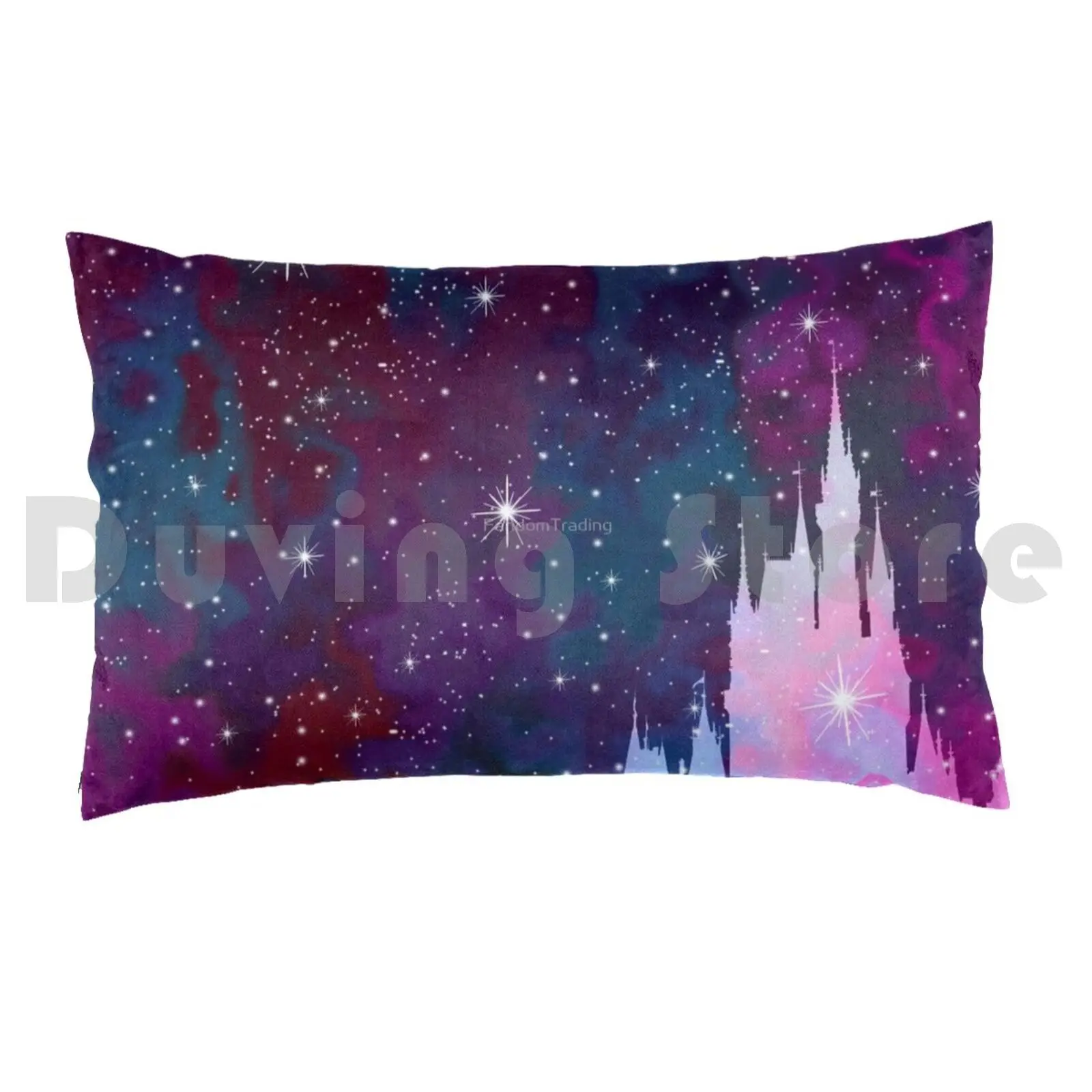 Magic Castle Silhouette Space Pillow Case Printed 50x75 Psychedelic Abstract Magic Castle Magic Kingdom