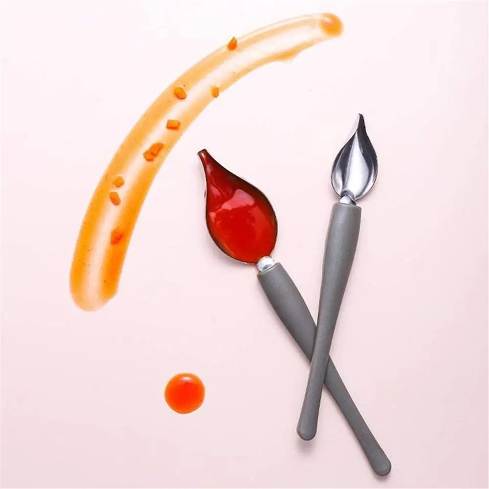 Decor Painting Pencil Spoon Sauce Painting Art Pencil Draw Design Chef Decoration Spoon Kitchen Nozzle Spoon Valon Sauce Spoon