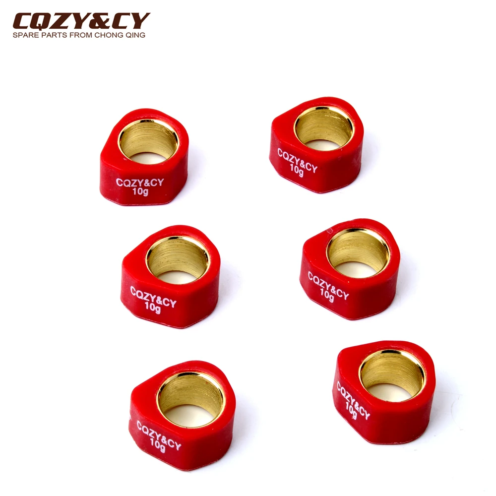 6pc Racing Roller Set / Variator Weights 20x15mm 8g 10g 13g 15g 19g For Peugeot SV125 Keeway F-ACT 125 Beta Eikon 125cc 150cc