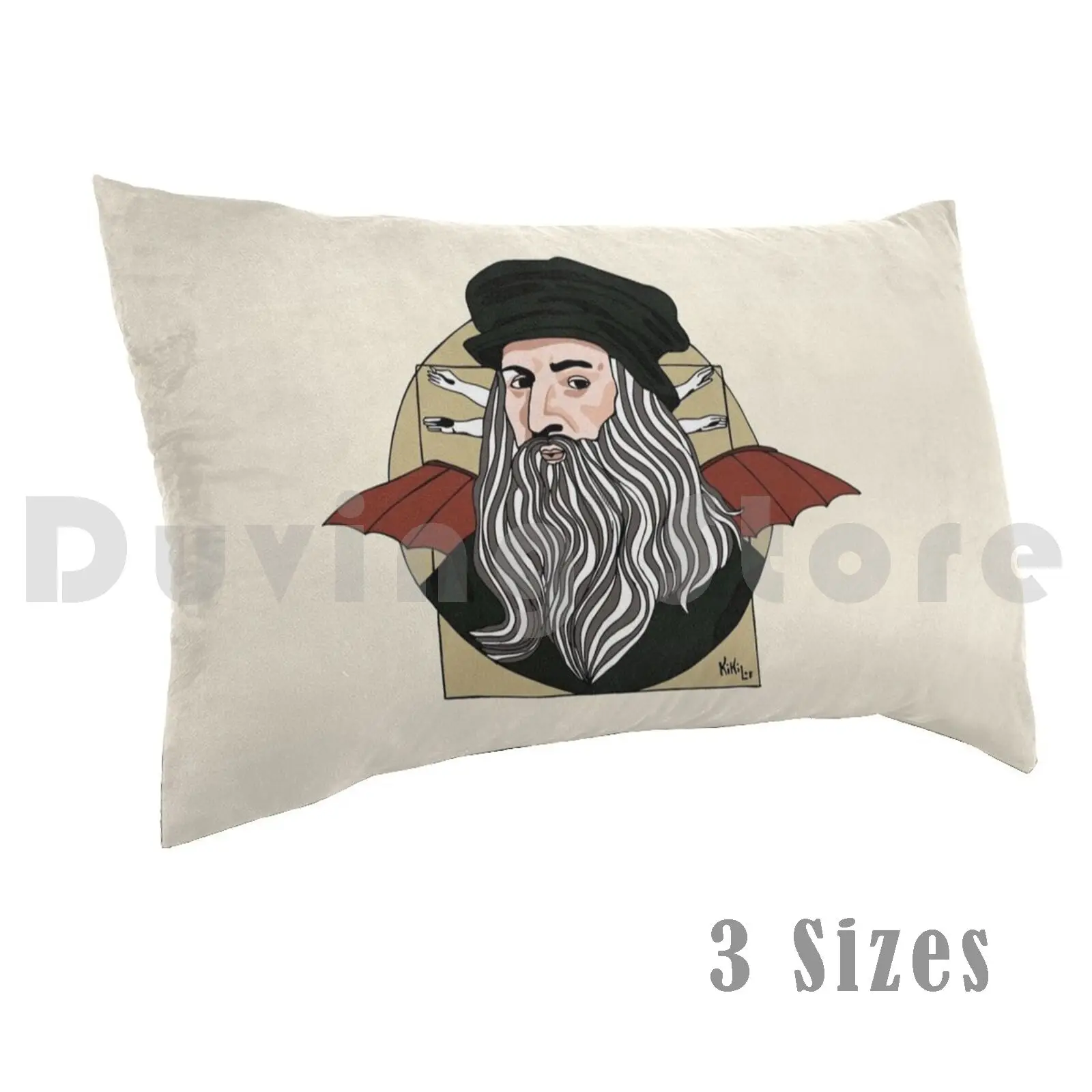 Leonardo Da Vinci Pillow Case 20*30 Inch Artwork Inspired By The Amazing Leonardo Da Vinci