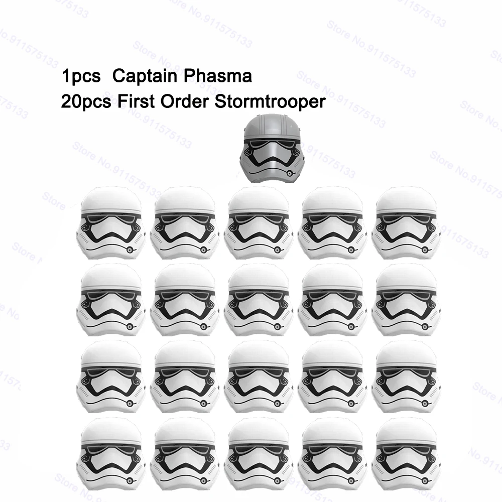 21pcs Captain Phasma with Clone First Order Trooper Snowtroopers Jet Stormtroopers Building Blocks Bricks Star Figures Wars Toys