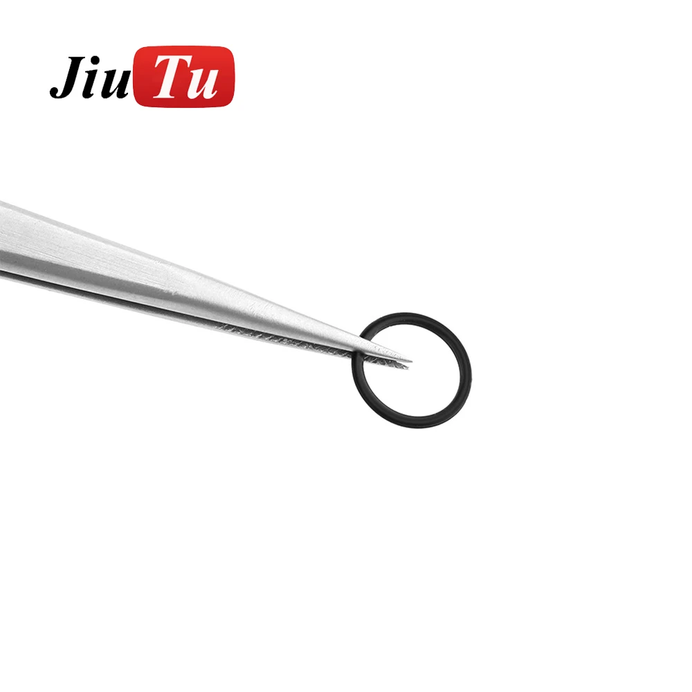 Jiutu 100 Buah Cincin Karet Apron Lensa Tahan Air Kaca Belakang Lubang Besar Setelah Diganti untuk iPhone X XS 11 12 12Pro Max