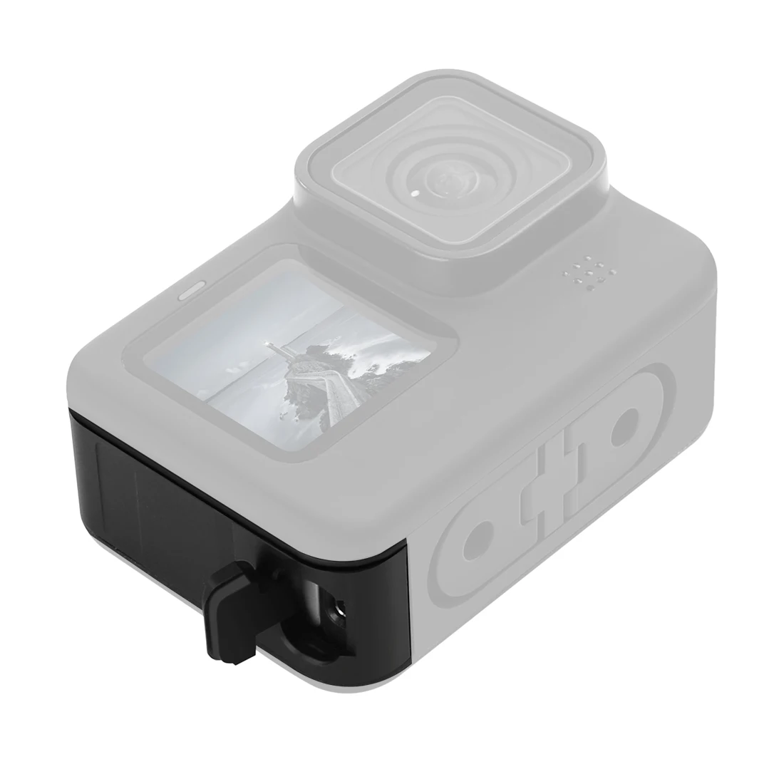 Neue Batterieabdeckung, abnehmbarer Ladeanschluss, Adaptertür für GoPro Hero 13 12 11, Schwarz, Mini 10, 9, Seitengehäuse, Action-Kameraschutz – Detail 21