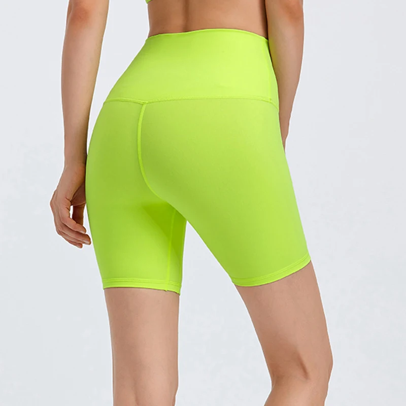 6\'\' High Waist Yoga Sport Shorts No Front Seam Women Buttery Soft Fitness Running Shorts Squat Proof Workout Gym Shorts