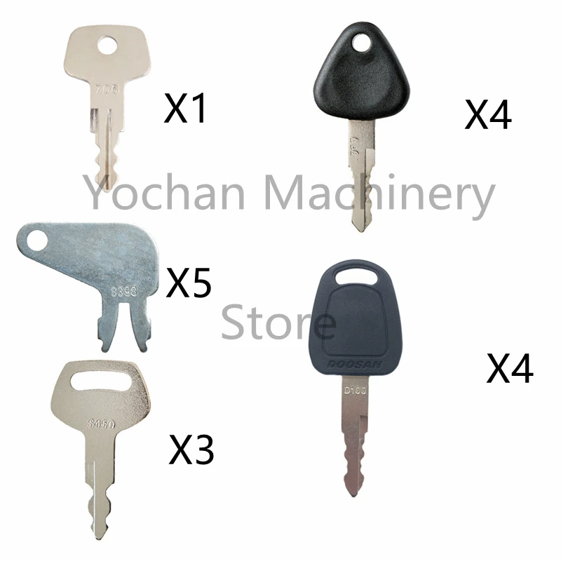 

17 Key For Liebherr Sumitomo For Caterpillar Doosan For Volvo Excavator Loader Dozer 706 777 8398 S450 D100