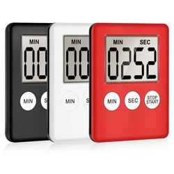 Super Thin LCD Digital Display Kitchen Timer Square Kitchen Countdown Alarm Magnet Clock Sleep Stopwatch Clock Timer Dropship