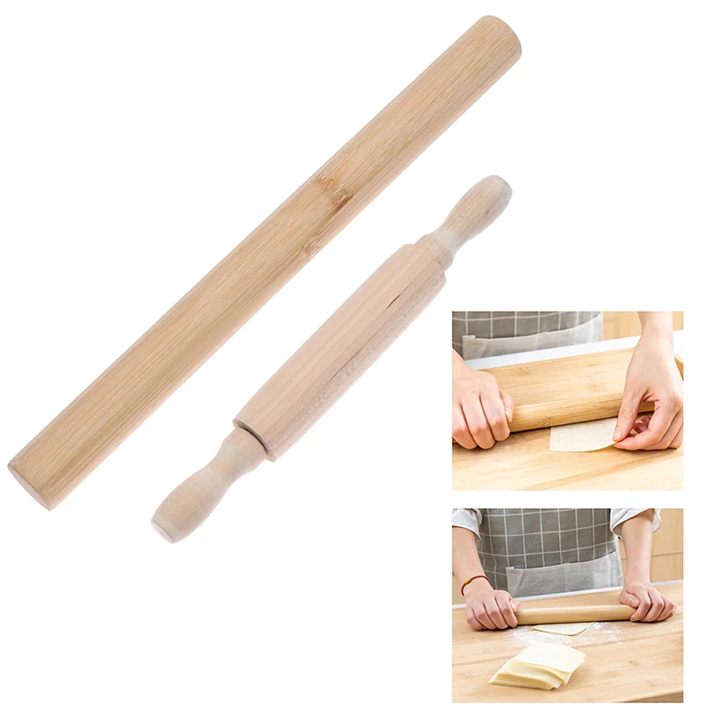 

Rolling Pin Solid Wood Non stick Wooden Pressing Stick Baking Dough Kitchen Tool