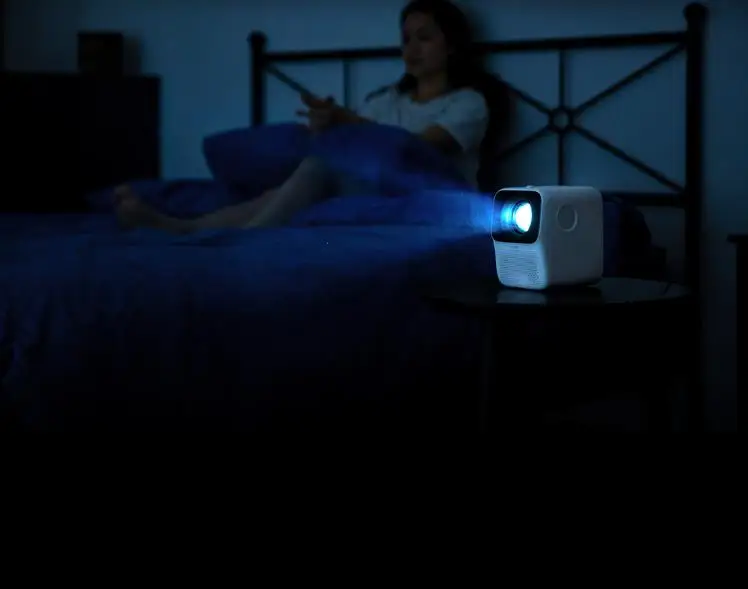 T2 Free projector home mobile portable dormitory bedroom smart home theater 1080P enclosed optical machine for youpin mijia