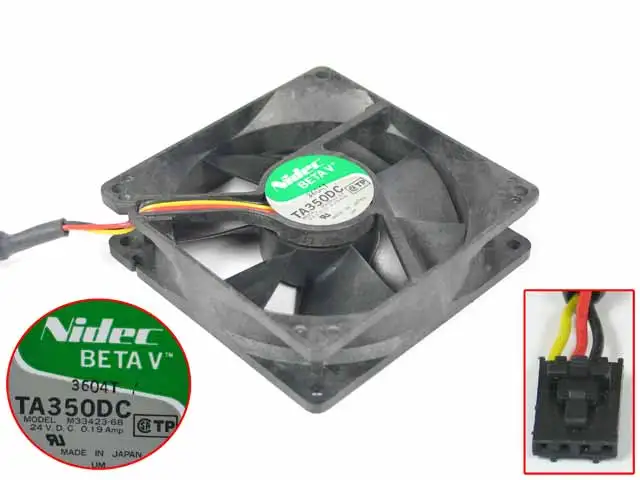 

Nidec M33423-68 DC 24V 0.19A 90x90x25mm 3-Wire Server Cooling Fan