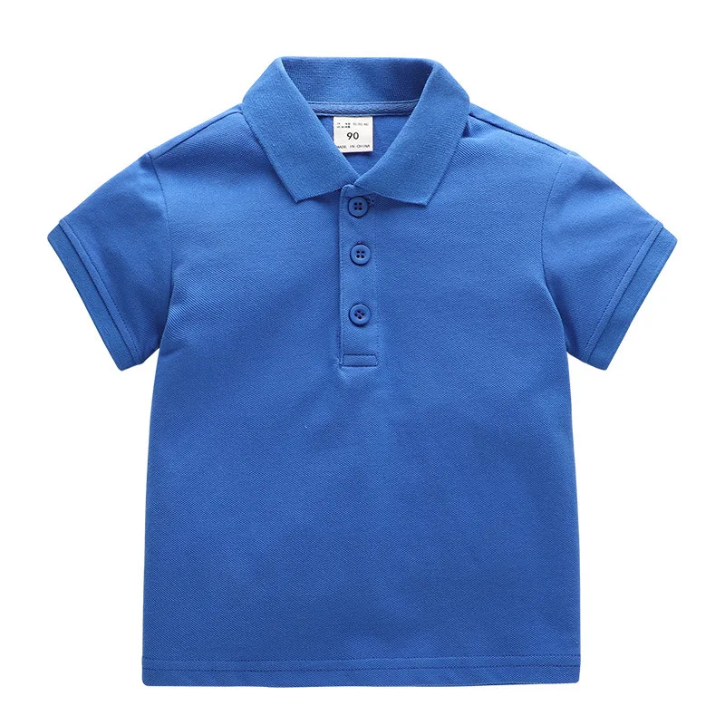 Boys Multicolor Summer Polo Shirts Cotton Boys Clothes Short Sleeve Tops Kids Polo Shirt Blue White Boys Clothing