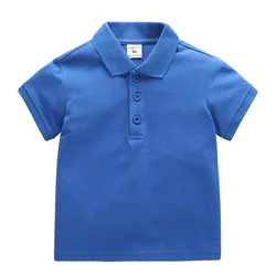 Polo estiva per ragazzi Multicolor abbigliamento per ragazzi in cotone maglie a manica corta Polo per bambini blu bianco abbigliamento per ragazzi