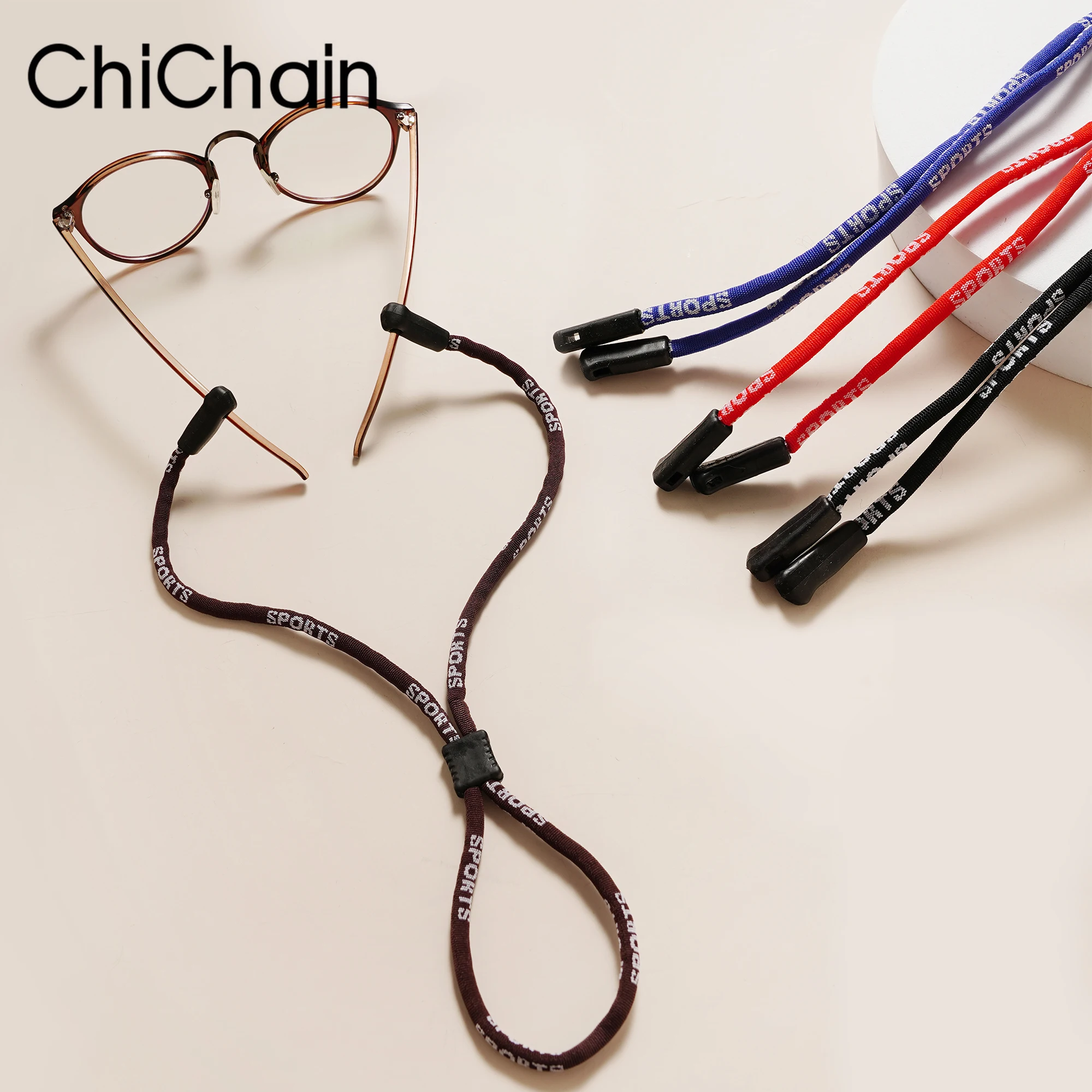 1PC Adjustable Anti-Slip Sunglasses Rope - Outdoor Sports Glasses Strap, Eyewear Neck Cord for Men and Women, Glasses Accessorie