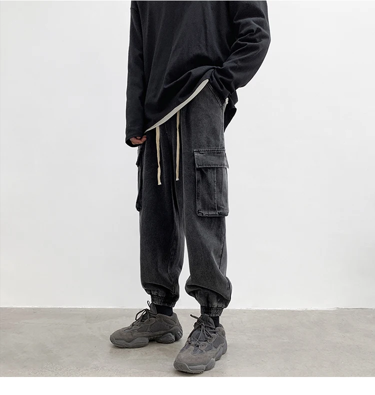 

Мужские прямые джинсы ICCLEK, осень/зима, свободные облегающие брюки, модная мужская одежда, джинсы в стиле пэчворк