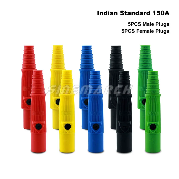 10PCS R-LOK 150A Male Female Plug Set Single Pole Power Connector Highly Insulated Housing High Conductivity