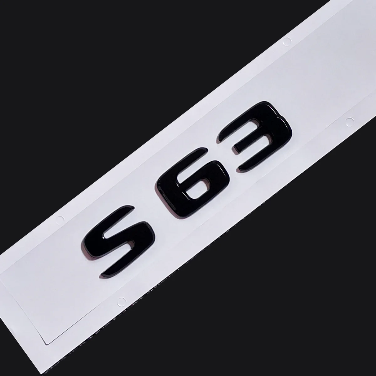 Original Size 1:1 Car rear tail Emblem Number letters Car Sticker For Mercedes Benz S63 S 63 Chrome Silver/ Matte Black