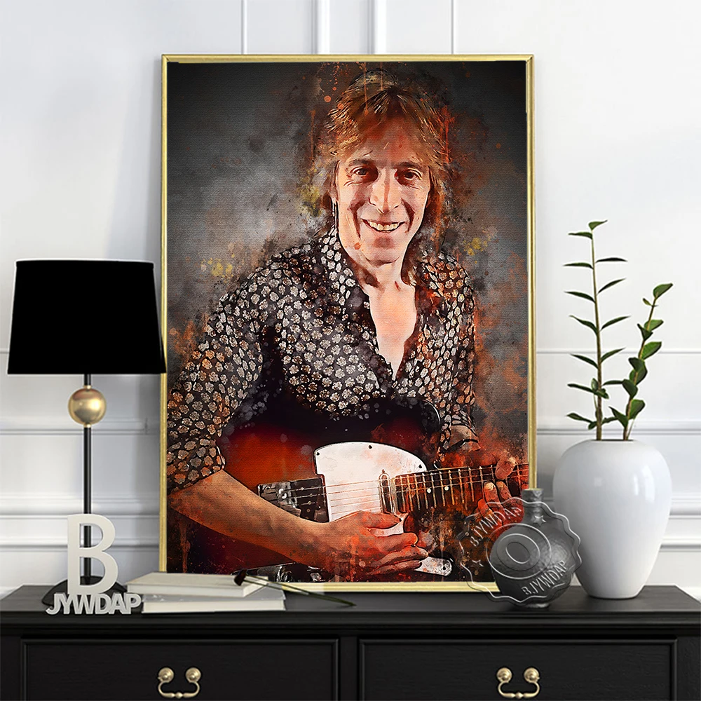 Mick Ronson Session Musician Printing Poster, Multi-Instrumental Performance Man Wall Picture, Britain Guitarist Home Art Decor