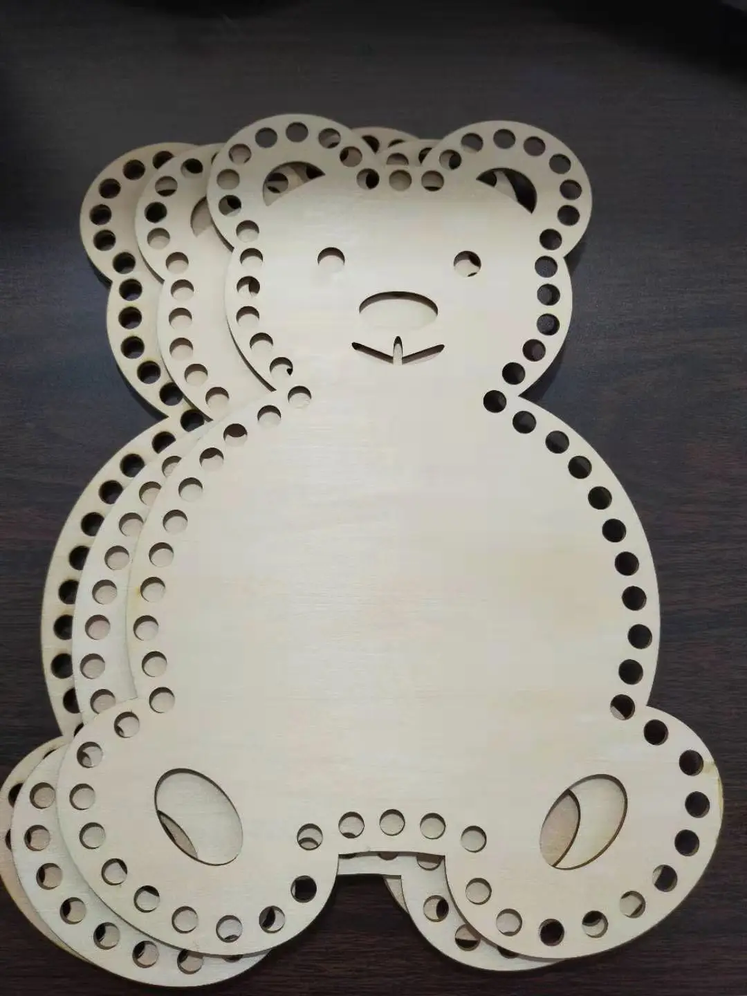 2pcs 30x20cm Unfinished Wood Bear Bottom Base For DIY Basket