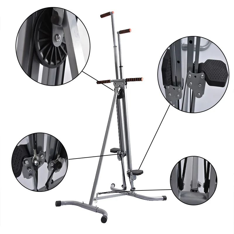 Vertical Climber Stepper Foldable Stepping Fitness Climbing Step Machine Equipment Accurate Lcd Step Counter 5-Gear Adjustment