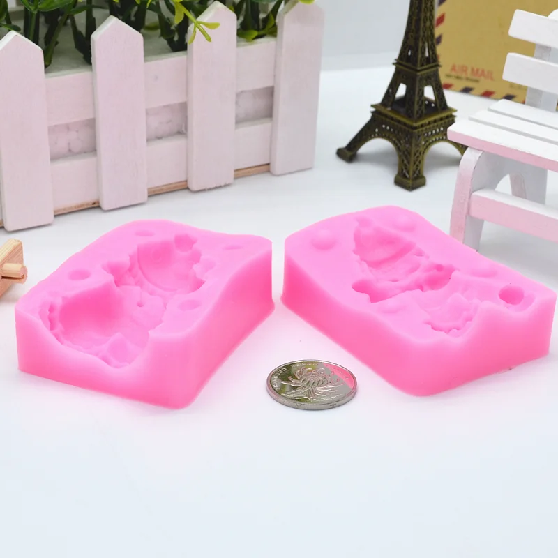 3D Clown Shape Silicone Mold Resin DIY Chocolate Cake Candy Dessert Fondant Moulds Baking Decoration Tool Kitchenware