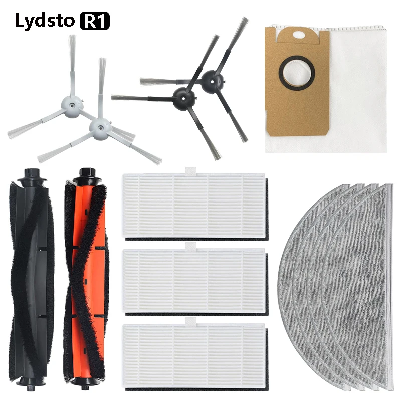 

Dust Bag Mop Cloth Side / Main Brush HEPA Filter Accessories For XiaoMi Youpin Lydsto R1 R1A S1 Robot Vacuum Cleaner Spare Parts