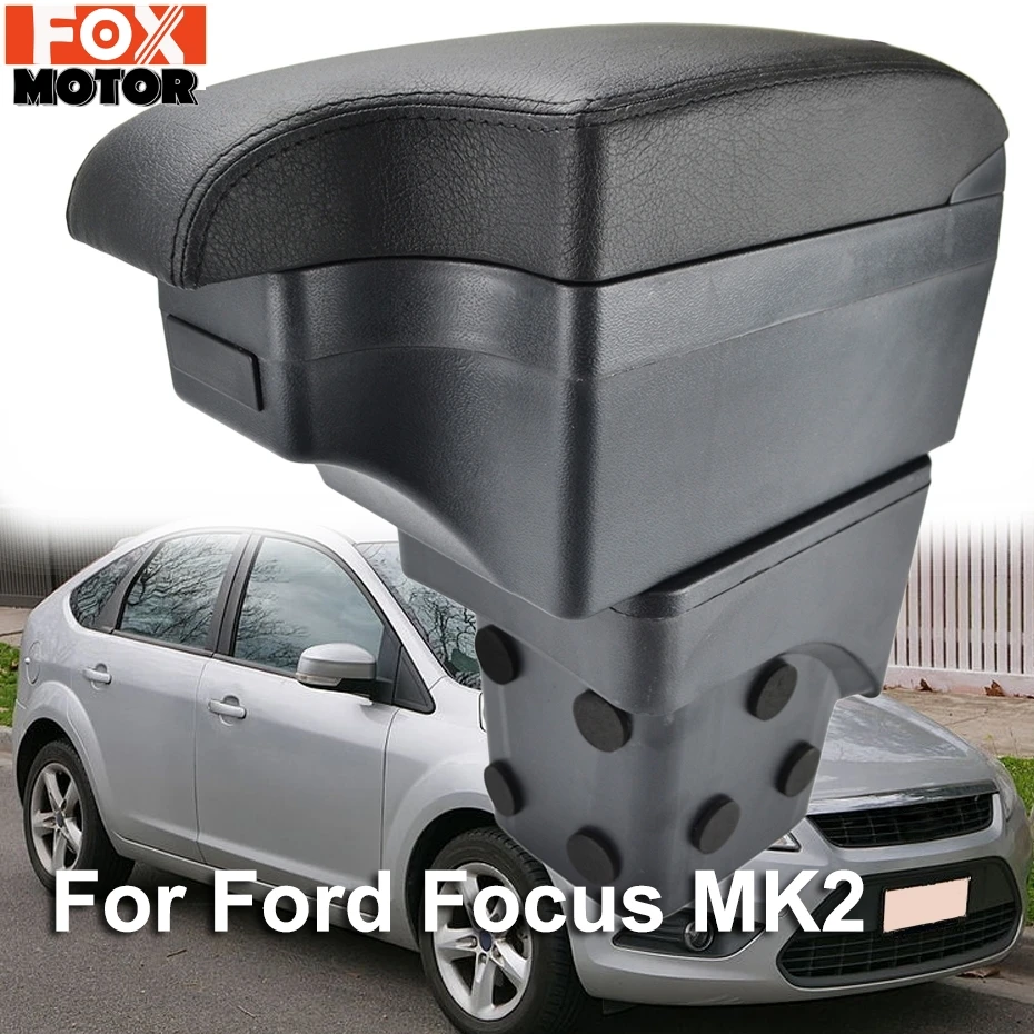 

For Ford Focus MK2 2005 - 2011 Armrest 2006 2008 2009 Car Styling Black Center Console Box