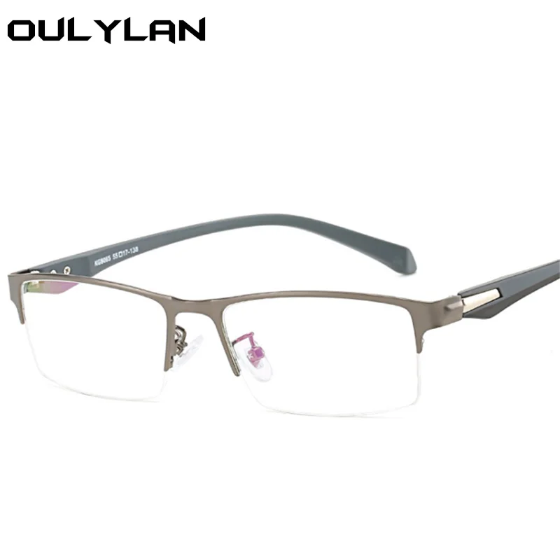 Oulylan Metal Half Frame Finished Myopia Glasses Women Men Nearsighted Student Diopter -1.5 -2.0 -2.5 -3.0 -3.5 -4.0 -4.5 -5.0