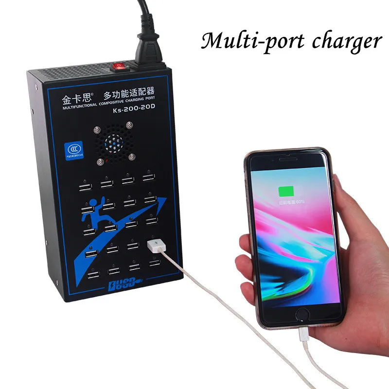 Fast charging Mobile phone multi-port porous USB charger plug-in Multi-head interface plug-in charger socket charging