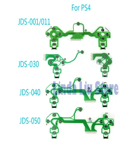 100 pz Bottoni di Ricambio Circuito A Nastro per PS4 Pro Sottile Pellicola Conduttiva Tastiera flex JDS 001 030 040 050