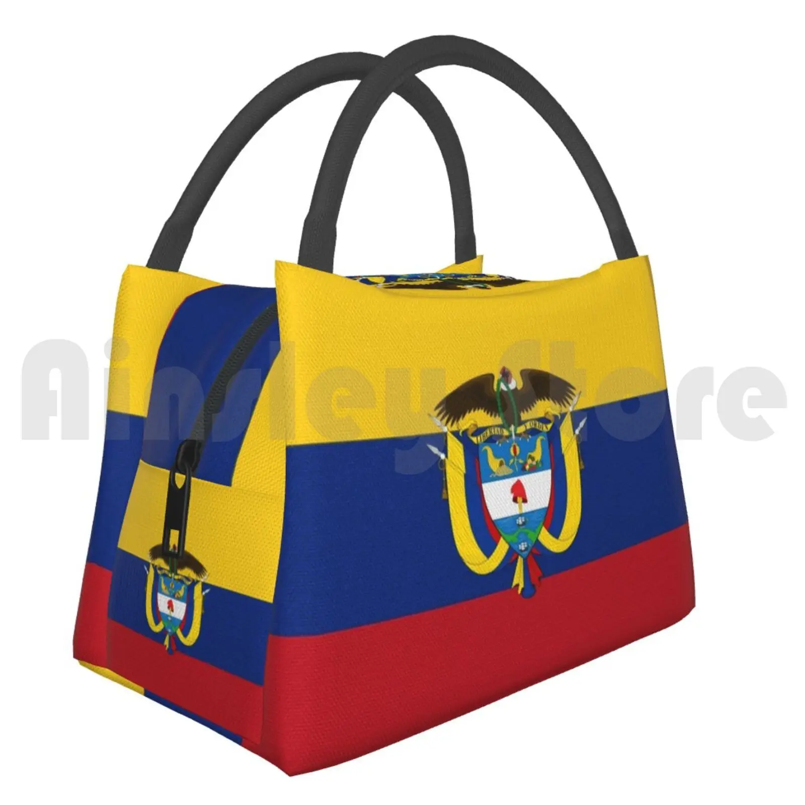 Portable Insulation Bag Flag Of Colombia , Patriotic Gift 1808 Republic Of Colombia Flag Of Colombia Emblem Of