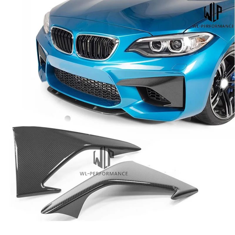 High Quality Carbon Fiber Air Vents Front Tuyere Cover Front Bumper Side Trim Car Styling for Bmw F87 M2 Body Kit 15-up