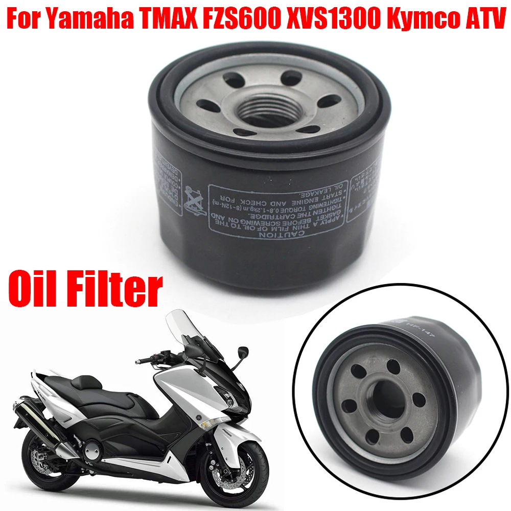 Filtre à huile moteur pour moto, pour Yamaha T MAX TMAX 530 500 Tmax530 Tmax500 FZS600 XVS1300 FZS 600 XP500 XP530 YFM660 Kymco ATV