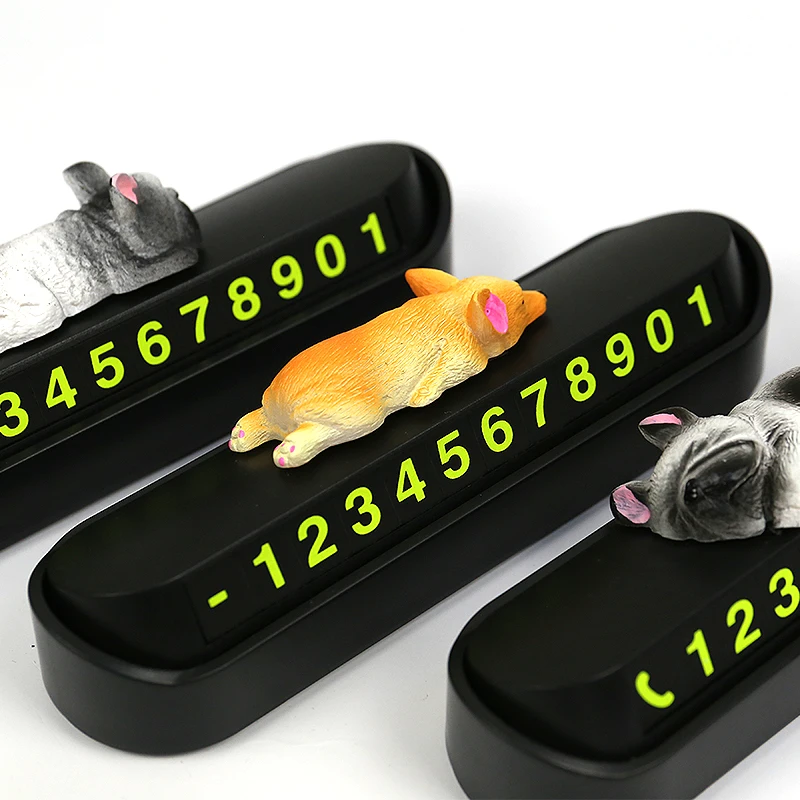 

Автомобильный номерной знак телефона светящийся в темноте бульдог табличка с номером автомобиля автомобильные аксессуары Стайлинг Автомобильная наклейка