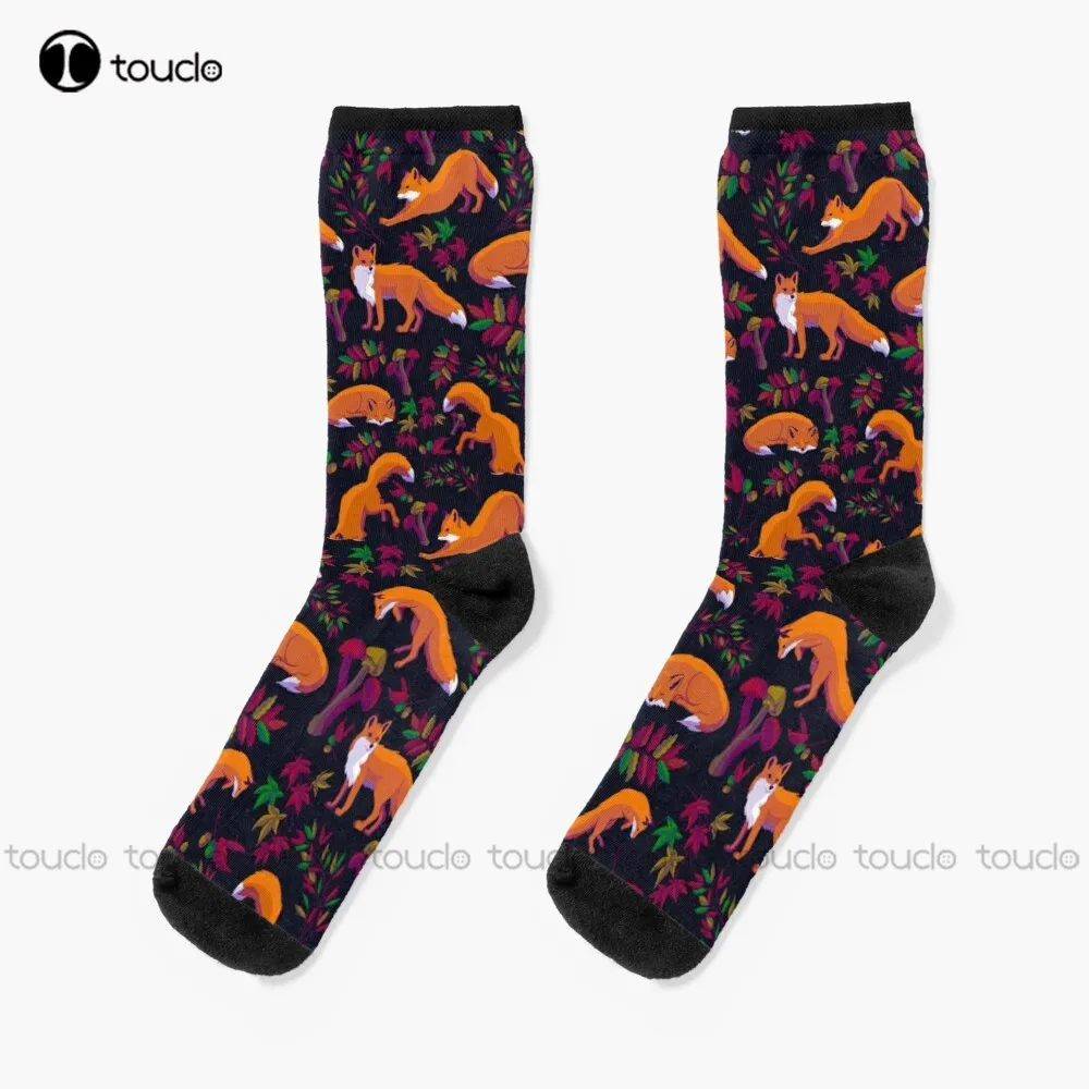 

Forest Fox Socks Hiking Socks Women Christmas New Year Thanksgiving Day Gift Unisex Adult Teen Youth Socks 360° Digital Print