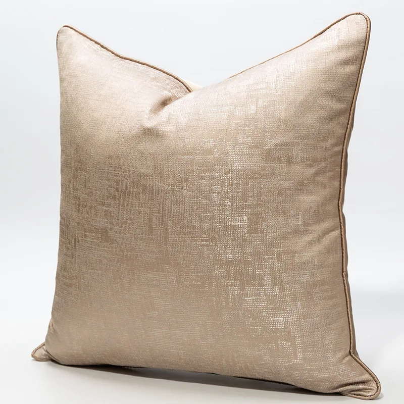 30*50cm/45*45cm/50*50cm Texture Brown Pillowcase Simple Style Home Decoration Cushion Cover Sofa Cover Bedroom Polyester