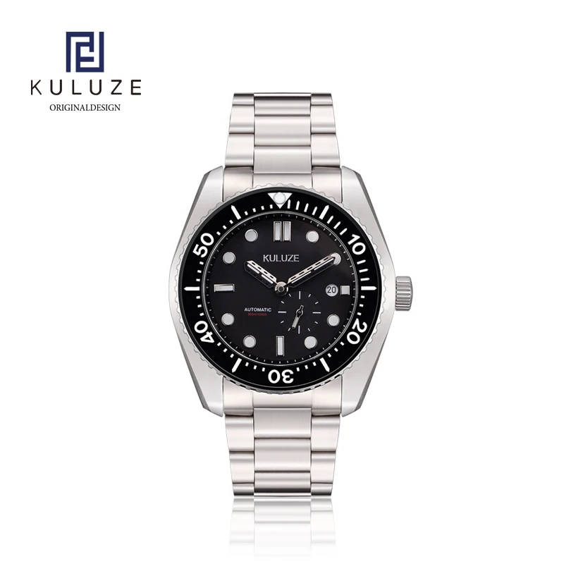 KULUZE Watch Titanium strap 30Bar Diver Water Ghost Sapphire Crystal Men Automatic Mechanical Ceramic Bezel Luminous Wrist watch