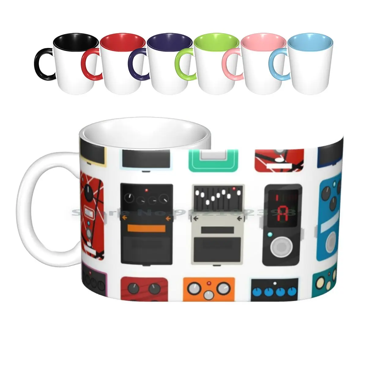 Pedal Board Ceramic Mugs Coffee Cups Milk Tea Mug Guitar Pedal Pedals Effects Fx Stompboxes Metal Music Pedalboard Stompbox