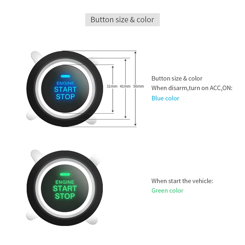 EASYGUARD CAN BUS Plug & Play fit for Volkswagen Touran Tiguan 2010-2017 PKE car alarm system remote starter push button start