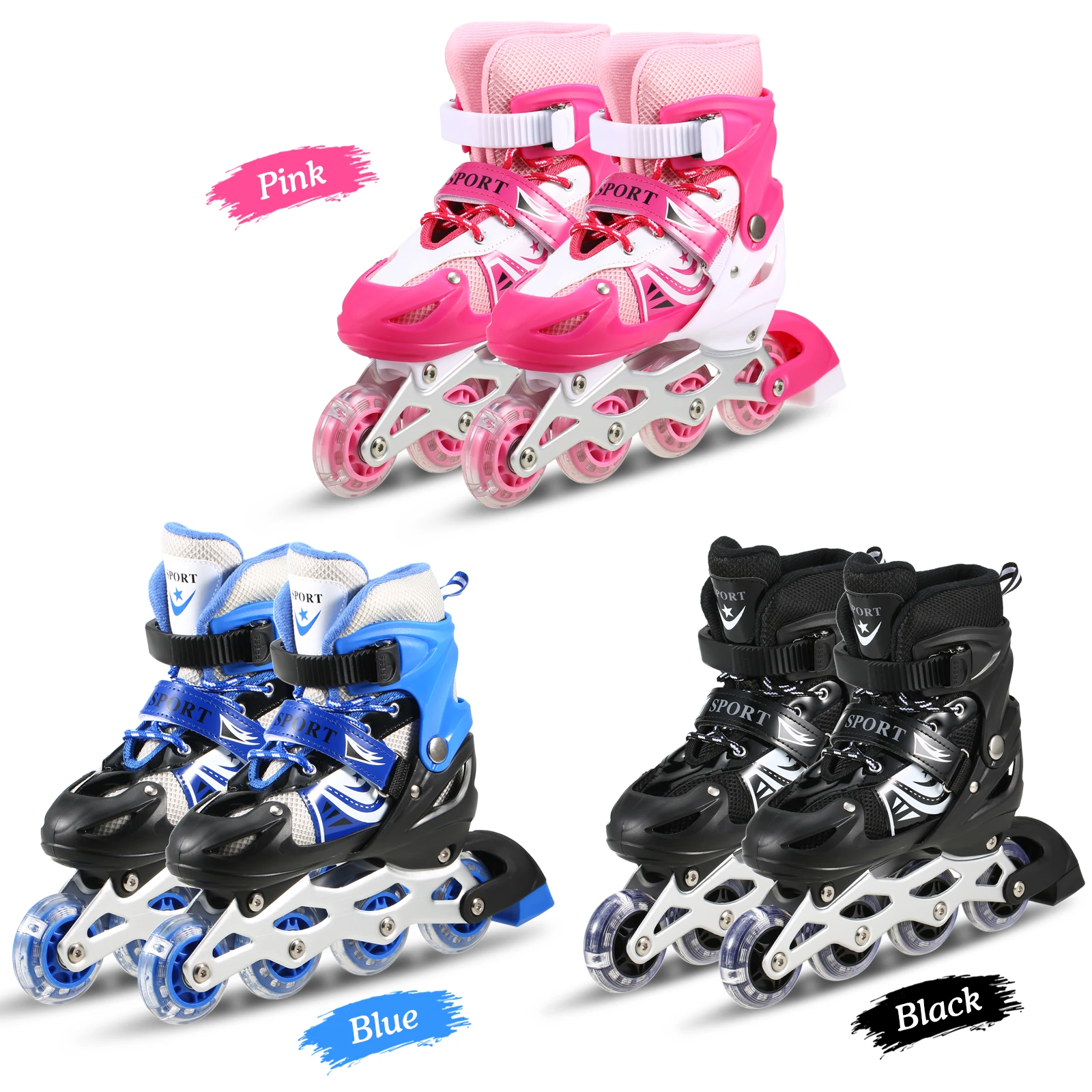 Children Roller Skates Adjustable Inline Skating shoes Outdoor Roller Skates for Boys Girls inline skates Skates child