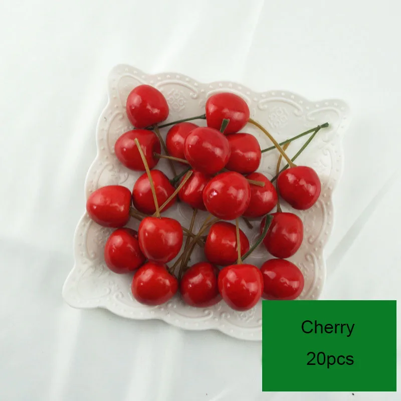 20 Buah/Lot Dekorasi Buatan Tangan DIY Alat Peraga Foto Pesta Liburan Perabotan Rumah Model Buah Mini Simulasi Stroberi Apple