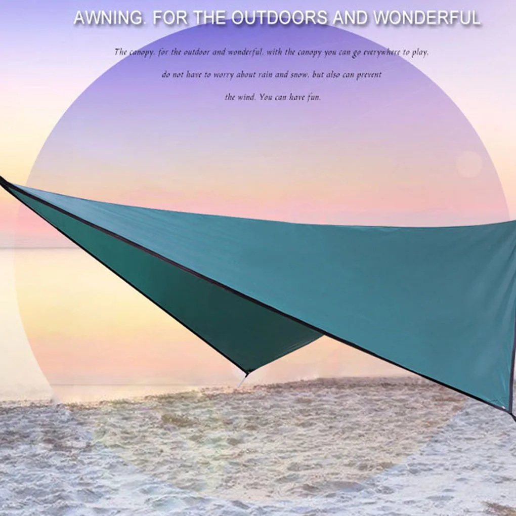 Imagem -03 - Barraca de Lona Impermeável Ultraleve Acampamento ao ar Livre Hammock Chuva Fly Toldo uv Garden Toldo Canopy 350x280cm Sombra Cores