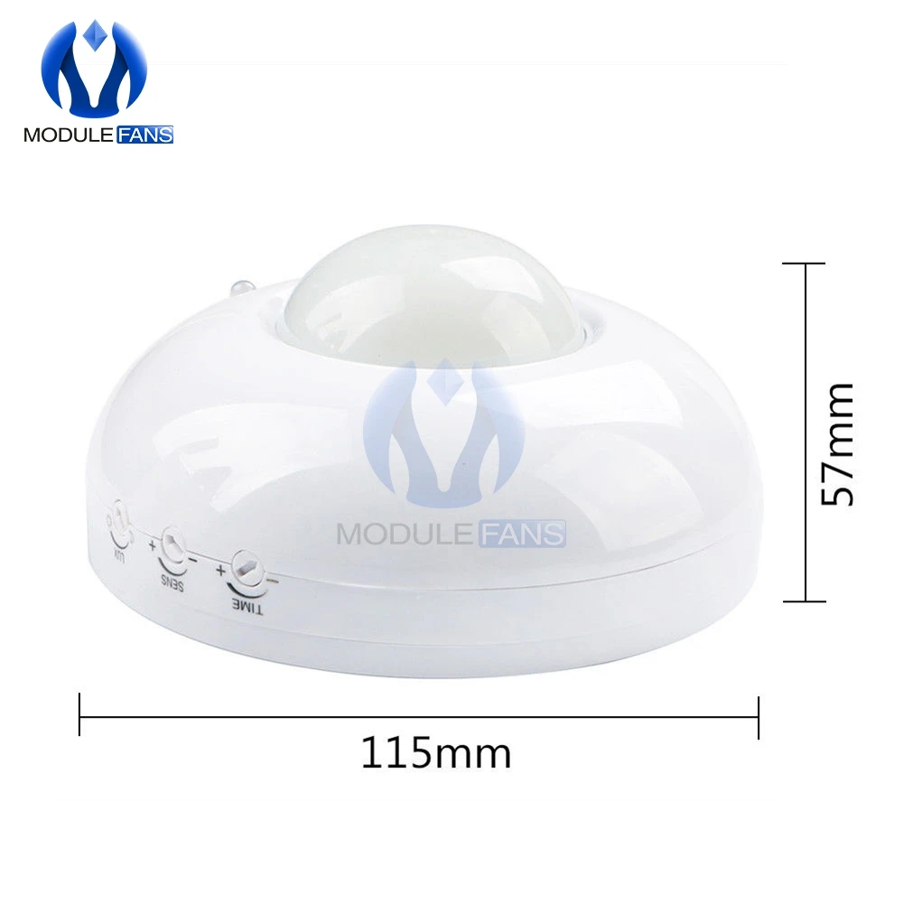 LED Motion Sensor Automatic Infrared PIR Infrared Detector 360 Degree Time-Delay Motion Sensor Switch AC 110V 220V