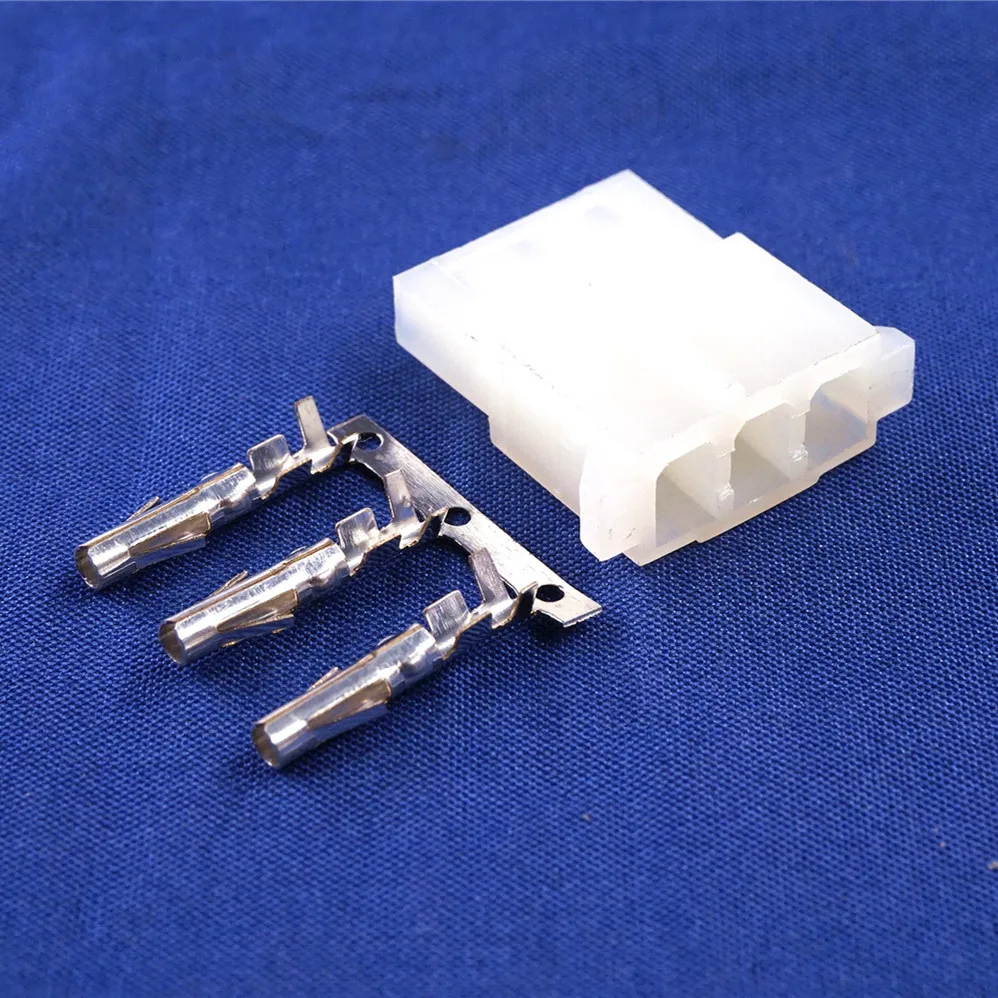 10 pcs 5.08 mm 3 Pin Receptacle Housing Female Contact Pins IDE Power Connector Shell 0.20\