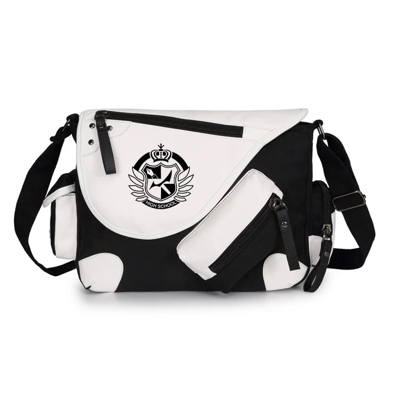 Anime Danganronpa Monokuma Bear Canvas Casual Zipper Shoulder Bag Crossbody Bags Schoolbags Messenger Gift