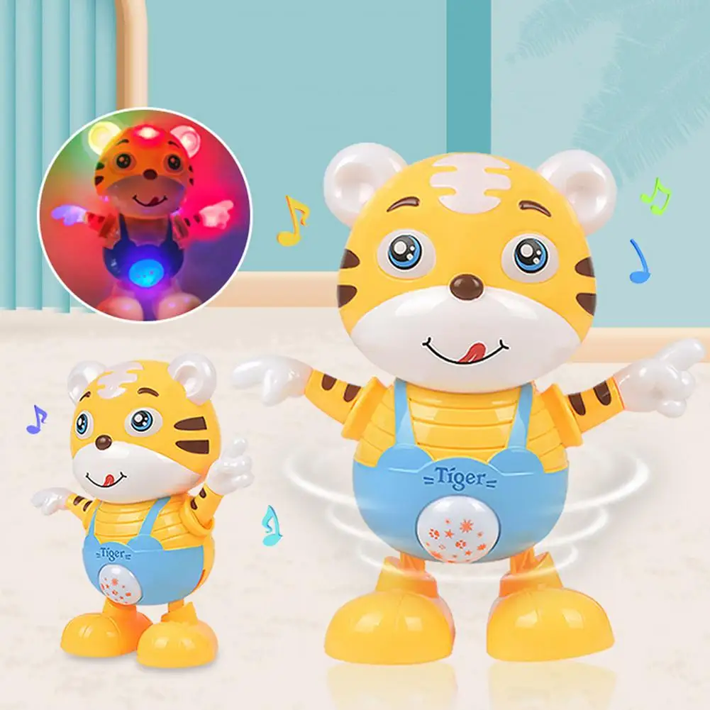 Interactive Toys Unique Dancing Tiger Musical Toys with Sound and Light Educational Learning Toys Infant Toys Christmas Birthday