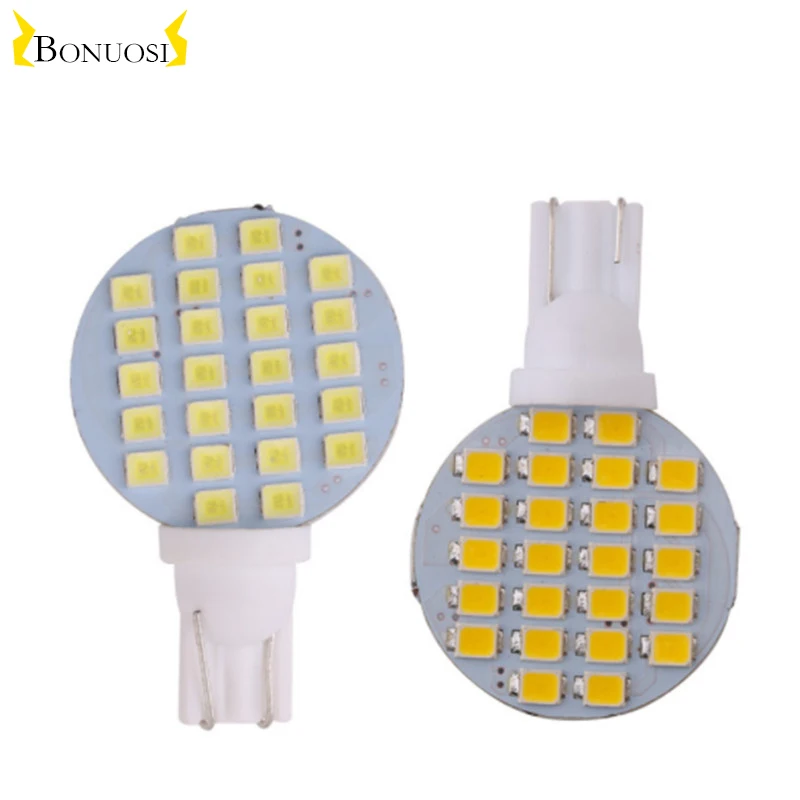 10pcs New Arrivals!! T10 194 168 W5W 1210 3528 24 LED 24 SMD 12V DC Super Bright Warm White/ Cool White Auto Light Bulbs