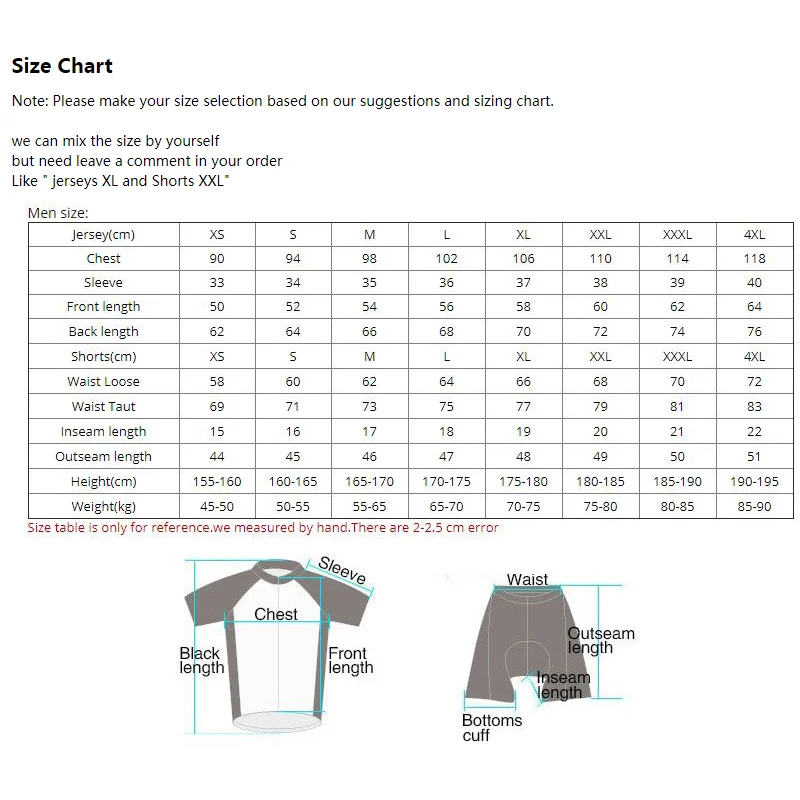 Phtxolue Set da ciclismo da uomo abbigliamento da ciclismo abbigliamento da bici da strada abbigliamento da bici MTB Anti-UV traspirante Set da