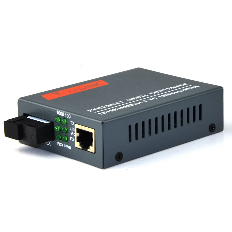 1 Pair 10/1001000Base Netlink HTB-GS-03-AB Single mode simplex Fiber Optic RJ45 Enternet Media Converter 20KM Fiber TTransceiver